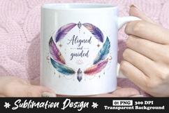 Aligned and Guided Feather Crystal Sublimation PNG Product Image 1