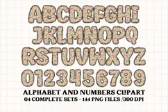 Christmas Alphabet png clipart, christmas doodle letters Product Image 4