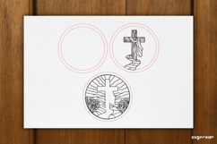 Nativity Stained Glass Door Sign Laser Cut | Door Hanger Product Image 3