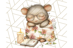 Warm &amp; Fuzzy Mornings PNG Clipart, Cozy Animal Art Download Product Image 2