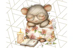 Warm & Fuzzy Mornings PNG Clipart, Cozy Animal Art Download Product Image 2