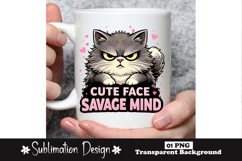 Cute Face Savage Mind Cat Product Image 1