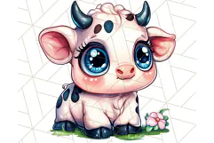 Farm Animals Kawaii Clipart PNG, Cute Barnyard Animal Product Image 2