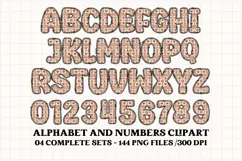 Christmas Alphabet png clipart, christmas doodle letters Product Image 4