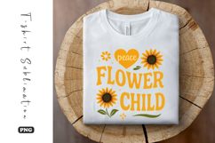 Flower Child Retro Sunflower T-Shirt Sublimation Product Image 1
