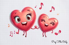 Cute Valentine Kawaii Clipart PNG Product Image 1