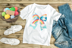 Rainbow Cloudy Sky Coquette Bow Clipart Product Image 10