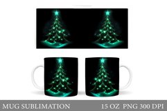 Christmas Tree Mug Design. Christmas Tree Mug Sublimation Product Image 1
