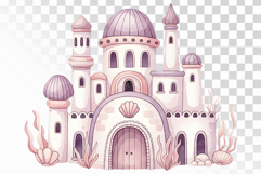 Underwater Castle Seashell Palace PNG Summer Sea seaweeds Product Image 1