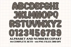 Halloween Alphabet png clipart, halloween letters doodle Product Image 4