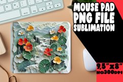 Sublimation 3D Flower Hole Mouse Pad Pattern PNG Product Image 1