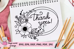 Thank you svg clipart Cut File, gratitude wedding svg Product Image 1