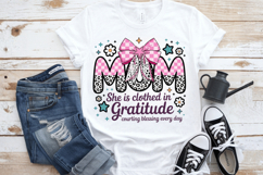 Mom With Bow, She is clothed in gratitude PNG sublimation | Product Image 10