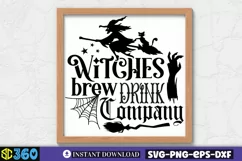 Witches brew drink company SVG, Vintage Halloween Sign Product Image 2