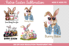 Retro Easter Sublimation PNG Product Image 1