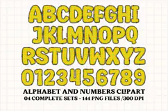 Cute Kids Monster Alphabet & Numbers doodle PNG Clipart Product Image 4