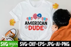 American Dude SVG Cut File, American Dude Sublimation Design Product Image 2