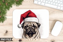 Christmas Dog Sublimation Mouse Pad PNG Design Product Image 1