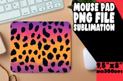 Colorful Glittery Leopard Mouse Pad Design PNG Product Image 1