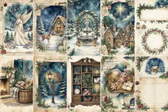 Winter Night Junk Journal Digital Paper| Junk Journal Product Image 12