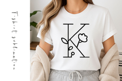 Alphabet, Letters, Monogram, Black flowers Product Image 1