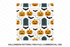 Happy Halloween Pattern Png | Sublimation | Digital Paper Product Image 1