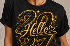 Hello 2027 PNG Clipart, Happy New Year 2027 Sublimation Product Image 3