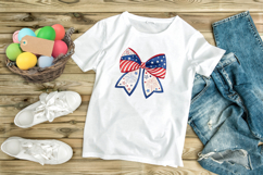 Fourth of July Coquette Bow Clipart, baseball bow, glove bow Product Image 9