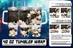 Glimmering Floral Leopard Print Sublimation Product Image 1