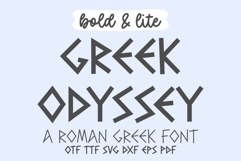 Greek Odyssey Font Bold and Lite | Roman Greek Alphabet Product Image 1