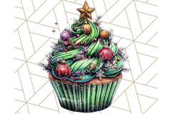 Christmas Cupcake PNG Clipart, Cute Food PNG, Holiday Treat Product Image 2