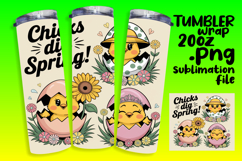 STUNNING 20oz PNG Tumbler Template , Cute Easter Product Image 1