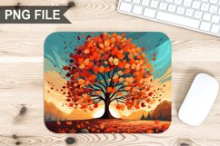 Autumn Tree Sublimation Mouse Pad PNG Design Product Image 1