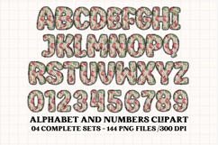 Christmas Alphabet png clipart, christmas letters doodle Product Image 4
