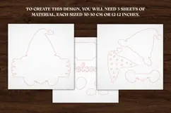 Valentine Gnome Door Sign Laser Cut | Door Hanger | SVG Product Image 3