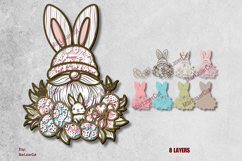 Multilayer Easter Gnome SVG Laser Cut File 3D Layered DXF Product Image 8
