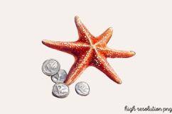 Watercolor Coastal Clipart PNG Product Image 1