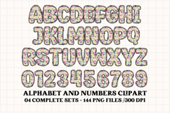 Easter Floral Alphabet &amp; Numbers Seamless Patterns PNG Product Image 5