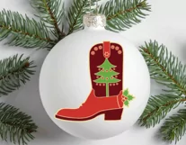 Christmas svg, png Cowboy Christmas boot cut file printable Product Image 7