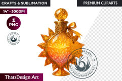 Magical Potion Bottles PNG, Fantasy Witchcraft Clipart witch Product Image 1