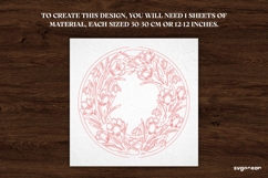 Floral Wreath Door Sign Laser Cut | Door Hanger | SVG Product Image 2