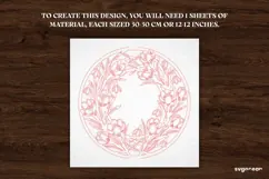 Floral Wreath Door Sign Laser Cut | Door Hanger | SVG Product Image 2