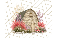 Vintage Cottagecore Barn PNG Clipart, Farmhouse Style Product Image 2