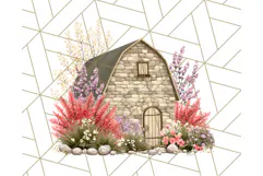 Vintage Cottagecore Barn PNG Clipart, Farmhouse Style Product Image 2