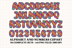 Knitted Alphabet png clipart, knitted texture doodle letters Product Image 4