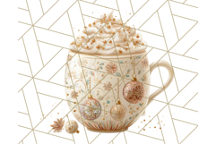 Christmas Coffee Mugs Clipart PNG Festive Cups Product Image 2