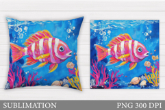 Fish Pillow Sublimation. Sea Sublimation Product Image 1