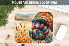 Turkey Mouse pad Sublimation - Thanksgiving Animal PNG Product Image 1