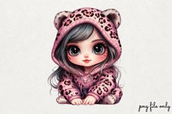 Pink leopard girl for Happy Clipart PNG Product Image 1