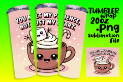 Inspired 20oz Tumbler Wrap Template , Kawaii Food Product Image 1